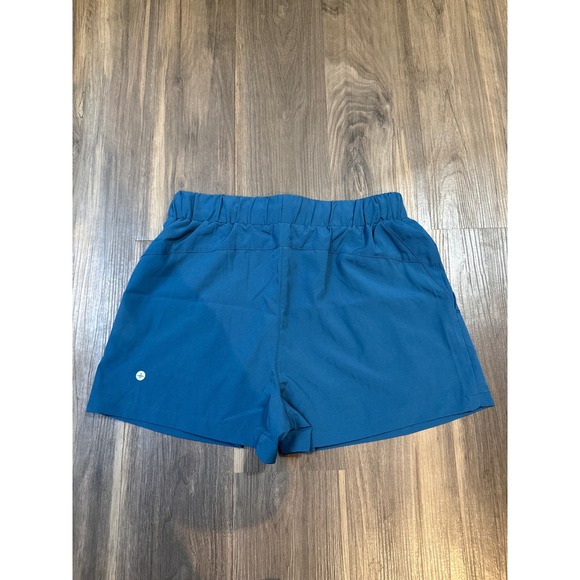 Halara High Rise Elastic Waist Drawstring Ruched Pocket Casual Short Sz M Blue - Picture 6 of 6